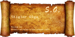 Stigler Olga névjegykártya